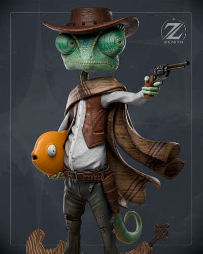 Rango height statue 3d - -,
